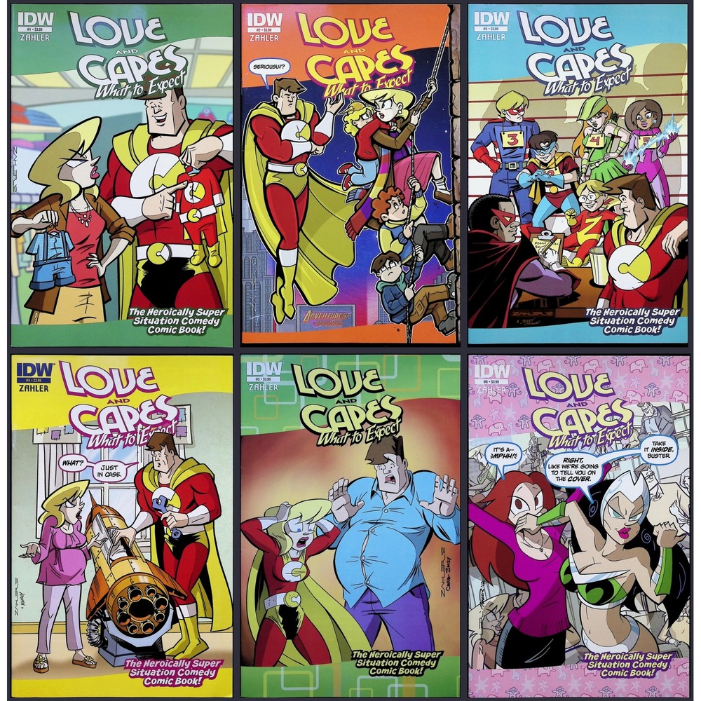 Love and Capes What to Expect 6X Comic Lot #1 2 3 4 5 6 Complete Run IDW